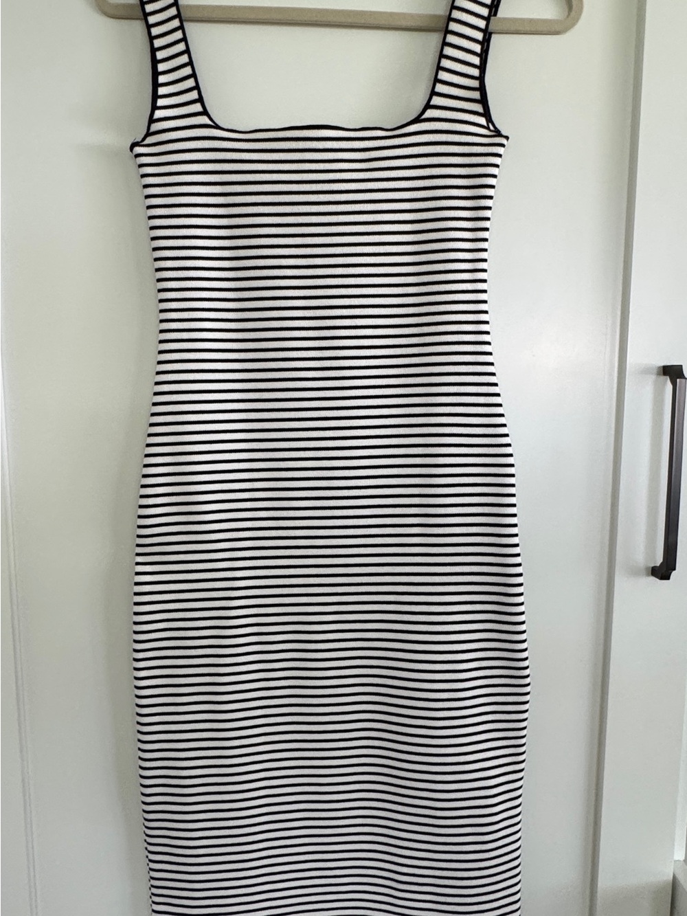 Zara Classic Black & White Striped Tank Dress